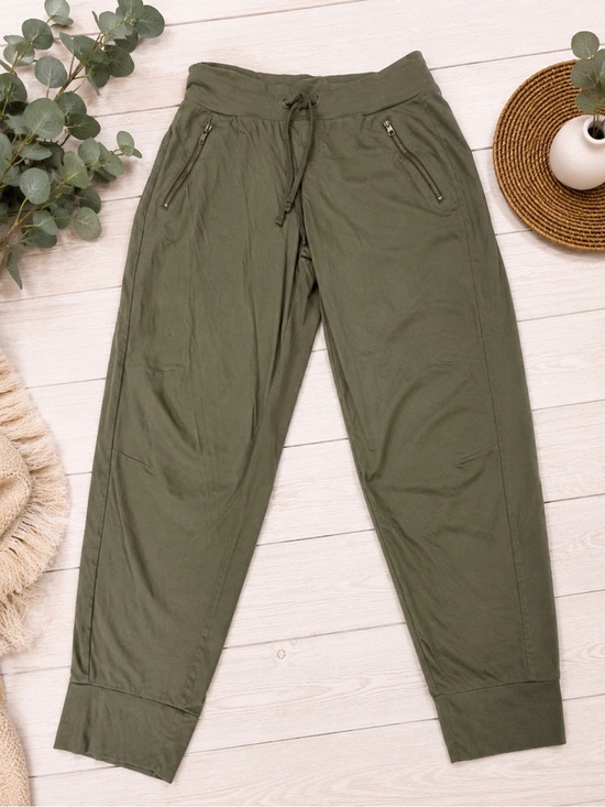 Athleta Other - Athleta Women’s Olive Green Jogger Pants Size 8 Zip Pockets